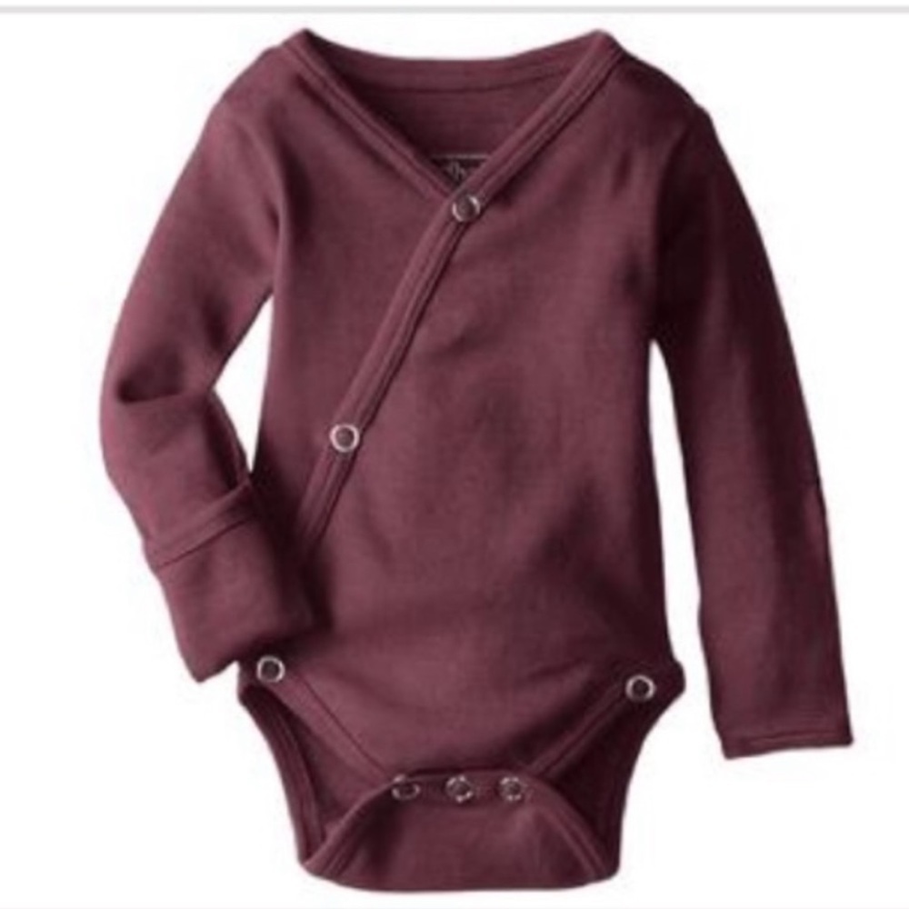 L’oved Baby Organic Kimono Onesie Raspberry NB